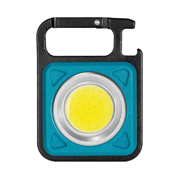 Xihbxyly Linterna Cob Recargable con Llavero, Portátil, 800 Lúmenes, Base Magnética, Asa Plegable, 4 Modos, Recargable Por Usb, para Emergencias Al Aire Libre, Tamaño Compacto.