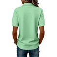 thumbnail image 5 of Womens Polo Shirts Short Sleeve Collared Button Cute Summer Tops Dressy Casual Quick Dry Office Work Blouse, XL, 5 of 6