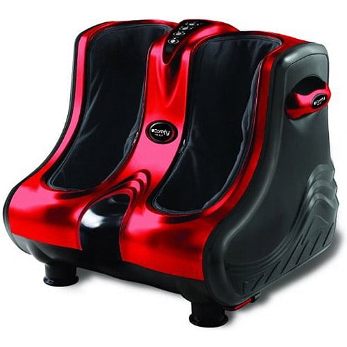 8954 Leg and Foot Massager with Heat Option, Red/Black Walmart