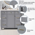 thumbnail image 2 of 36" Bathroom Vanity with Sink Top Combo Set, Classics Bathroom Storage Cabinet With 3 Drawers, Shelves, Brushed Copper Handles, Single Sink Bathroom Vanity With Soft Closing Door Design, Gray, 2 of 9