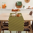 thumbnail image 2 of LALILO Table Runner Diagonal Stripe Blue Gold Navy Table Center Decor for Kitchen Dining 13 X 70 Inch, 2 of 6
