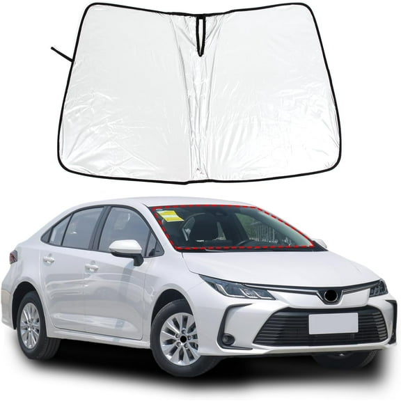 Windshield Sun Shade for Toyo-ta Corolla 2019-2023, Front Window Sunshade, Sun Visor Blocker, UV Protector, Heat Shield Keep Your Vehicle Cool, Lightweight & Portable
