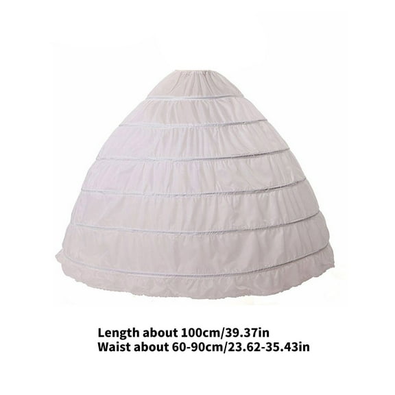 COMEET Petticoat skirt, 6 Hoops Yarn Large Skirt Bride Bridal Wedding Dress Petticoat Women C