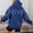 #0177-Blue, variant on Neewe Women's Hoodies Long Sleeve Sweatshirts Drawstring Pullover Tops with Pocket Casual Loose Blouses Tunic