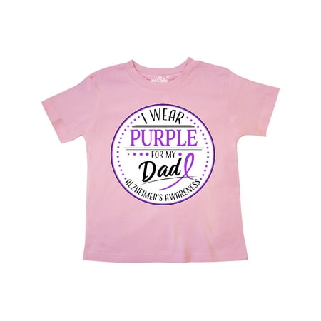 

Inktastic I Wear Purple for my Dad- Alzheimers Awareness Gift Toddler Boy or Toddler Girl T-Shirt