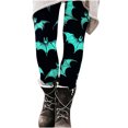 thumbnail image 5 of Karymi Jeans for Women Halloween Print Leggings,Stretch High Waist Yoga Pants Casual Workout Trousers, Basic Pants, 5 of 6