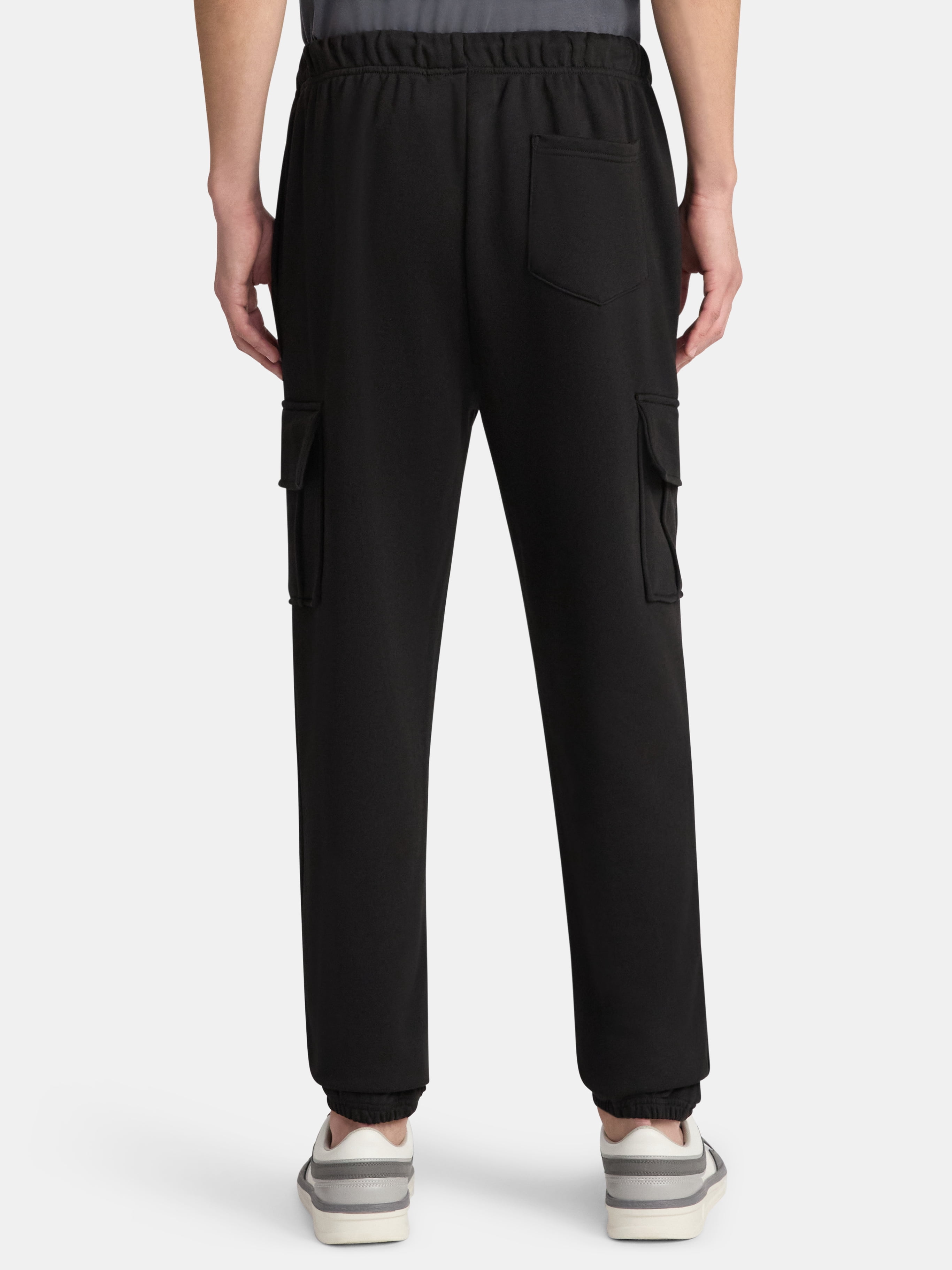 No Boundaries Cargo Jogger Fleece Sweatpants, 30'' Inseam, Men's & Big Men's