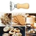 thumbnail image 3 of GUOOL Classical Ravioli Cutter Zinc Alloy Pasta Cutter Mould Wood Handle for Pasta Pierogi Press Stamps Kitchen Attachment S round, 3 of 9