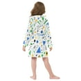 thumbnail image 7 of FORMRS Niños Bathrobe Unisex Hooded Robe Soft Plush Pajamas Sleepwear, Size 2-3T, Blue Simple Shapes, 7 of 7