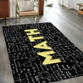 thumbnail image 4 of Abstract Math 4x6 Rug for Dining Table for 4 People Under Table, Mathematical Formula Pattern Black ashable Non Slip Rectangle Area Rug, 4 of 9