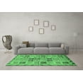 thumbnail image 3 of Ahgly Company Indoor Round Oriental Emerald Green Modern Area Rugs, 4' Round, 3 of 4