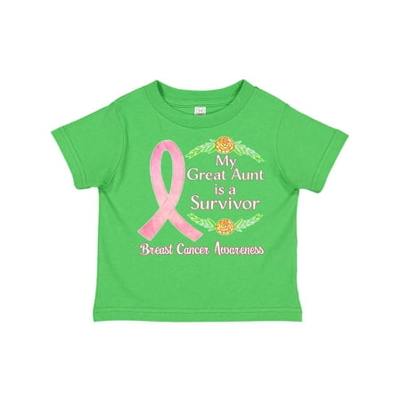 

Inktastic My Great Aunt is a Survivor Breast Cancer Awareness Gift Toddler Boy or Toddler Girl T-Shirt