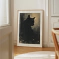 thumbnail image 4 of Black Cat Silhouette - Digital Art Cat Gothic Mystical Animal Surrealism Night Sky Unframed Wall Art Print 4 x 6 inches, 4 of 16
