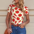 thumbnail image 4 of Goofa Tomatoes And Chili Printed Women Rash Guard Short Sleeve,Tummy control Swimsuit Surfing Swimsuit Bathing Suit One Piece Swimsuit UPF 50-, 4 of 9