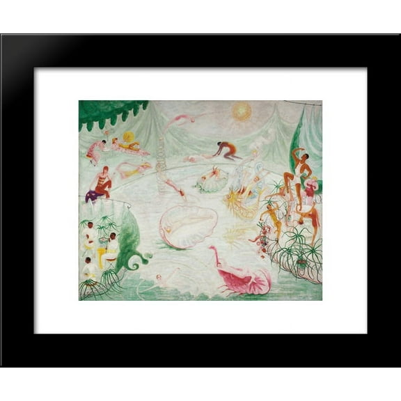 Natatorium Undine 20x24 Framed Art Print by Florine Stettheimer