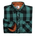 thumbnail image 3 of SPEEDRUN Men's Casual Plaid Shirts Button Down Long Sleeve Jackets Shirt with Chest Pocket Checked Shirt Jacket Thicker and Warmer for All Seasons Green 3XL, 3 of 6