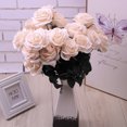thumbnail image 4 of Fundaslor de rosa artificial falsa flor falsa floral boda ramo de mesa decoración del hogar Eigraketly JJ20557-15, 4 of 5