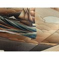 thumbnail image 3 of Ambesonne Nautical Quilted Coverlet 3 Pcs, Ethnic Japanese Ocean Boat, King Size, Cinnamon and Petrol Blue, 3 of 4