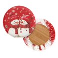 thumbnail image 2 of Jeiento Christmas Stool Covers Round Xmas Round Stool Cushion Cover Snowman Elastic Bar Stool Seat Covers Red Comfort and Stretchy Chair Dust Covers Modern Chair Decor Size L, 2 of 6