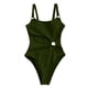 thumbnail image 4 of Traje de baño Gibobby bikini de color sólido con tirantes Sexy para Mujer, 4 of 5