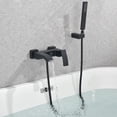 thumbnail image 2 of Wall Mounted Bathroom Bathtub Faucet with Hand Shower, Single Handle Tub Filler, 2 of 5