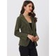 thumbnail image 3 of Chaquede mezclilde oficide trabajo de manlarcon solade jeans pamujer con bolsillos Ejercito Verde S, 3 of 6