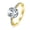 yellow-gold, variant on 14K White Gold 1 Carat LAB GROWN DIAMOND Classic Side Stone Pave Set Cushion Cut Diamond Engagement Ring (D-E Color VS1-VS2 Clarity 0.75 Ct Center)