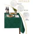 thumbnail image 3 of Dark Green Plaid Tablecloth Square Table Cloth 60x60, Waterproof Tablecloth Outdoor Table Cloth, Country Vintage Abstract Striped Lattice Washable Table Cover for Kitchen Dinning Party, 3 of 8