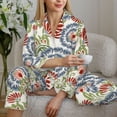 thumbnail image 6 of Pajamas for Women Set - Paisley Floral 5 Comfy Long Sleeve Button Up Pajama Sets for Women 2 Piece, Soft Sleepwear Nightwear Pjs Lounge Sets for Women with Pockets, 6 of 6