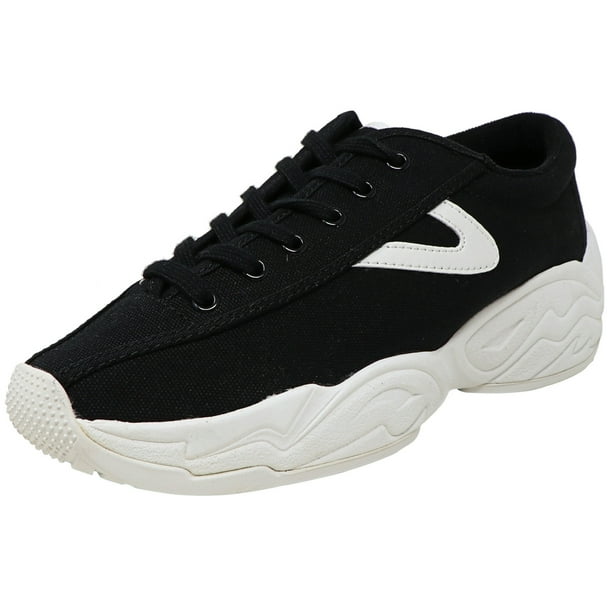 Tretorn - Tretorn Women's Nylite Fly Canvas Black / Vintage White Ankle-High Fabric Sneaker