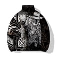 thumbnail image 2 of Abrigos de invierno Parkas para hombre Impresión digital 3D Abrigo para hombre Añadir algodón y espesar Novedad en Parkas Ropa de algodón de moda Parka para hombre, 2 of 5