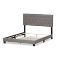thumbnail image 3 of Baxton Studio Cassandra Light Grey Fabric Upholstered Full Size Bed, 3 of 8
