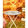 thumbnail image 5 of Round Fitted Tablecloths Retro White Pumpkin Waterproof Table Cover for Kitchen Dining Party Decor Watercolor Fall Plant,36"-44", 5 of 6