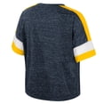 thumbnail image 3 of Women's Colosseum Navy Michigan Wolverines Ruth Color Block Scoop Neck T-Shirt, 3 of 3