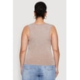 thumbnail image 5 of Womens Plus Size Seamless Mineral Wash V Neck Tank Top, 5 of 5