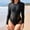 Black, variant on Sakmal Fitness Womens One Piece Swimsuits Tummy Control Rash Guards Long Sleeve Bathing Suit Summer Crew Neck Black Ladies Swimwear L
