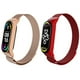 thumbnail image 1 of Juego de 2 correas magnéticas metálicas para Mi Band 7, 6, 5, 4 y 3, correas de reloj inteligentes ajustables de acero inoxidable para mujer, hombre, deporte y trabajo, 1 of 7