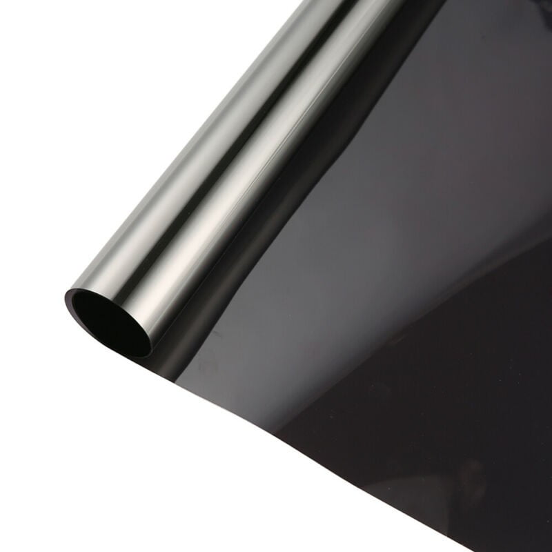 Black Reflective Window Tint Film Static Cling Solar Tint Anti UV Foils Heat 