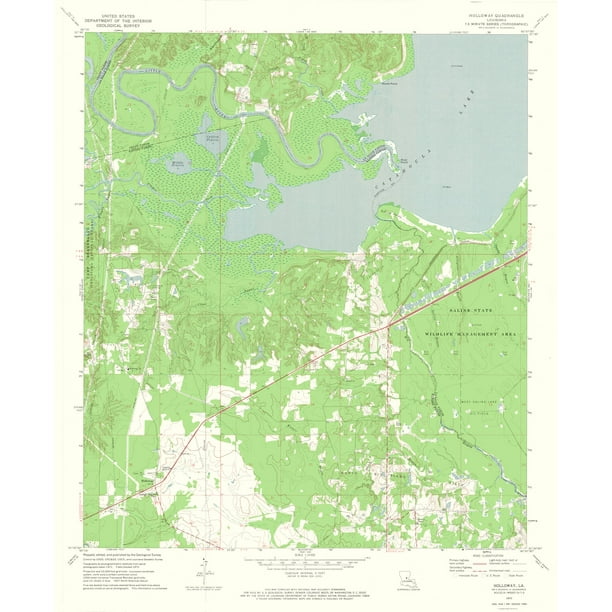 Topo Maps Holloway Louisiana Quad USGS 1972 23.00 x 27.89 Matte