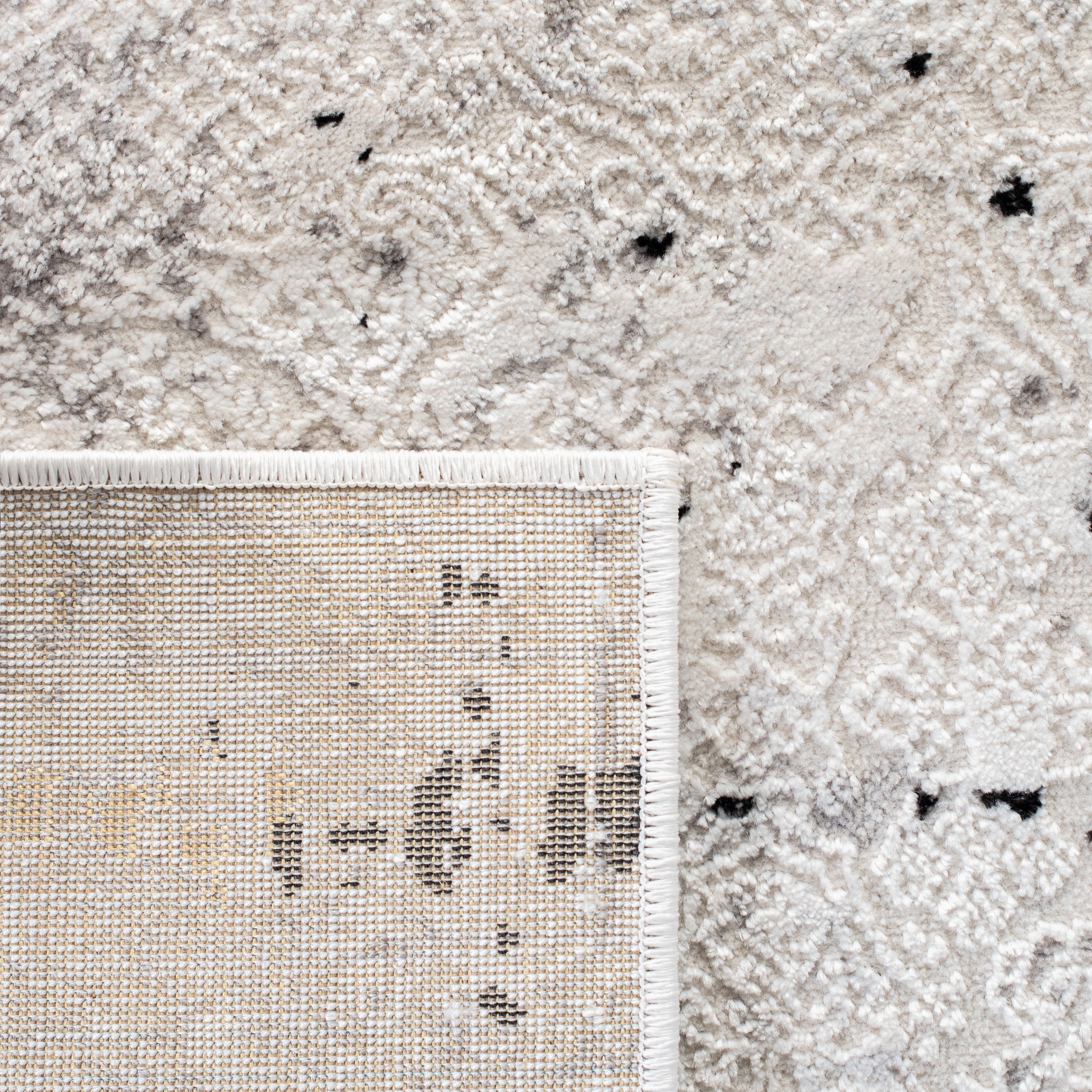 SAFAVIEH Amelia Lalit Abstract Runner Rug, Gray/Gold, 2' x 14'