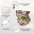 thumbnail image 3 of Neck Gaiter Face Cover Scarf, Cute Food Tomato Cucumber Burger Soft Face Sun Mask Cover Scarf Headband Cooling Sweat Absorbing Bandanas Hiking Cycling Running, 3 of 7