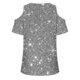 thumbnail image 3 of Camisas de Manga Corta para las Mujeres Blusa de Cuello Redondo de Impresión Casual, Top de Algodón de Imitación Ligero para el Hogar, el Uso Diario Y las Cuatro Estaciones, 3 of 4