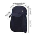thumbnail image 2 of Summer Neck Sun Cap Adjustable Fishing Hat Breathable Neck‑Guard Hat for Men Women Garden Beach Cycling, 2 of 3