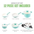 thumbnail image 4 of GreenLife Soft Grip Healthy Ceramic - Juego de ollas y sartenes antiadherentes de 12 piezas, sin PFAS, apto para lavaplatos, color turquesa, 4 of 6