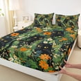 thumbnail image 4 of jejeloiu Cartoon Black Kitten Bed Sheets Kids,Spring Garden Flowers Sunflower King Sheets For Girls,4-Piece, 4 of 6