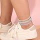 thumbnail image 4 of 2 juegos de tobilleras de cuerda impermeables, joyería con cuentas para mujeres, adolescentes y niñas, pulsera tejida ajustable, 4 of 5