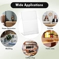 thumbnail image 2 of Vicenpal 5 x 7 Inch Acrylic Sign Holder Acrylic Picture Frames Plastic Picture Flyer Holder l Shaped Photo Frames Self Standing Desktop Table Signs for Off, 2 of 7