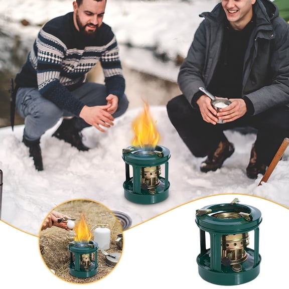 HIBIBUD Portable Kerosene Heater Stove for Indoor Outdoor Use Mini Furnace Core Camping Cooking Heating Compact Rotary Knob Flame Control Bbqs Travel Emergency Indoor Kerosene Heater