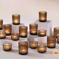 thumbnail image 1 of Portavelas Votive NITIME de vidrio ámbar acanalado (10 unidades), 1 of 6