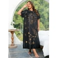thumbnail image 4 of PinkBeautiM Plus Size Maxi Nightgowns for Women House Dress with Pockets Short Sleeve Sleepwear, 4 of 6